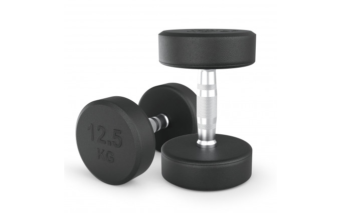 Гантель UNIX Fit PRO круглая обрезиненная 12,5 кг, 2 шт.